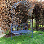 Antique Grey Kensington Garden Bench Arbour