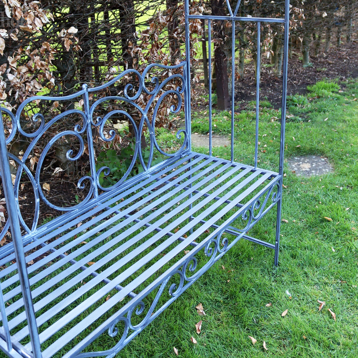 Antique Grey Kensington Garden Bench Arbour