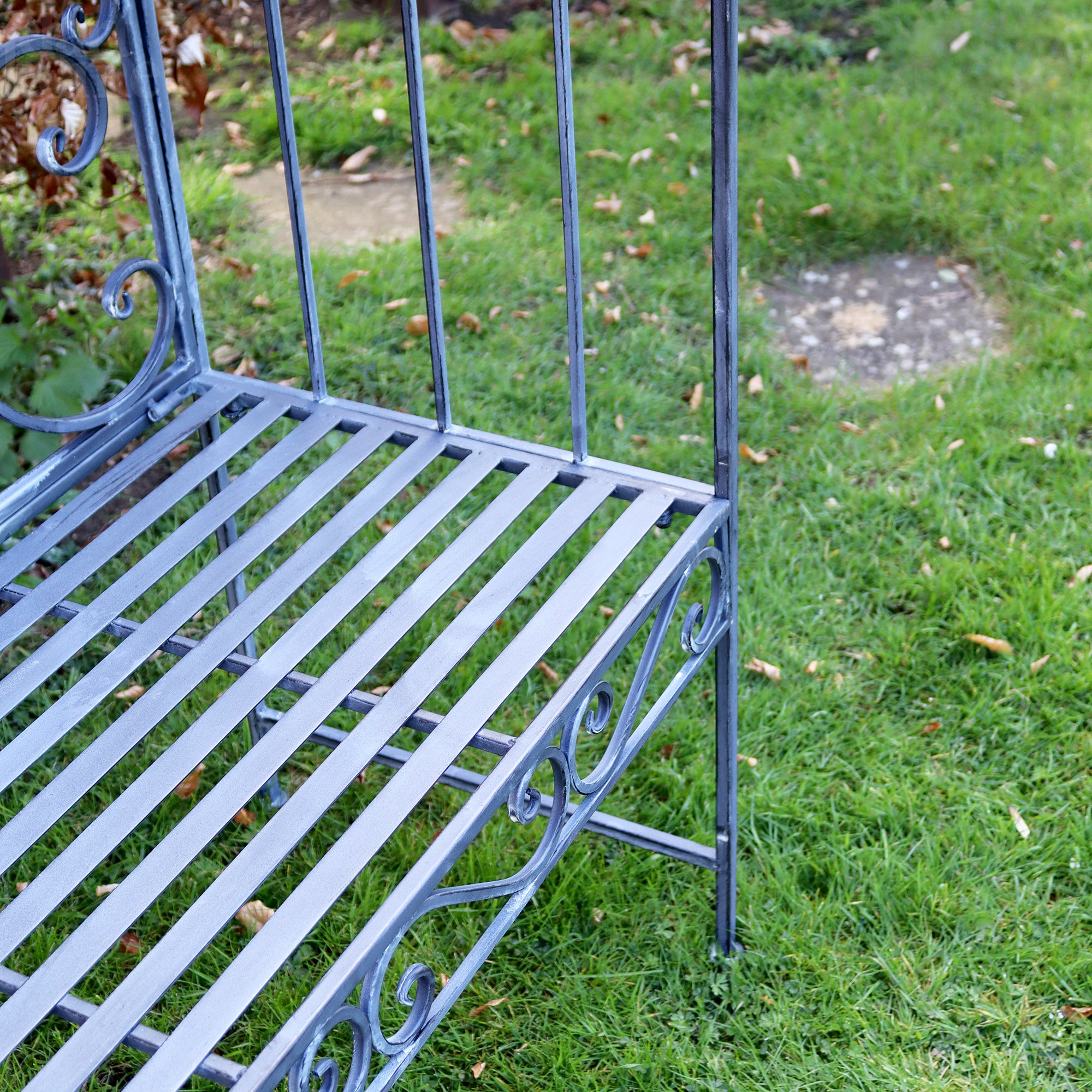 Antique Grey Kensington Garden Bench Arbour