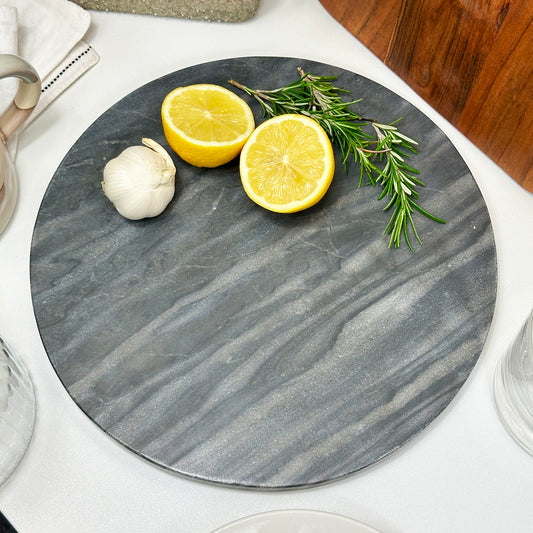 Large Grey Round Marble Board