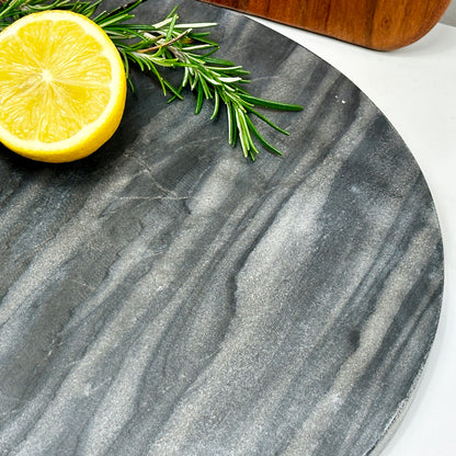 Large Grey Round Marble Board