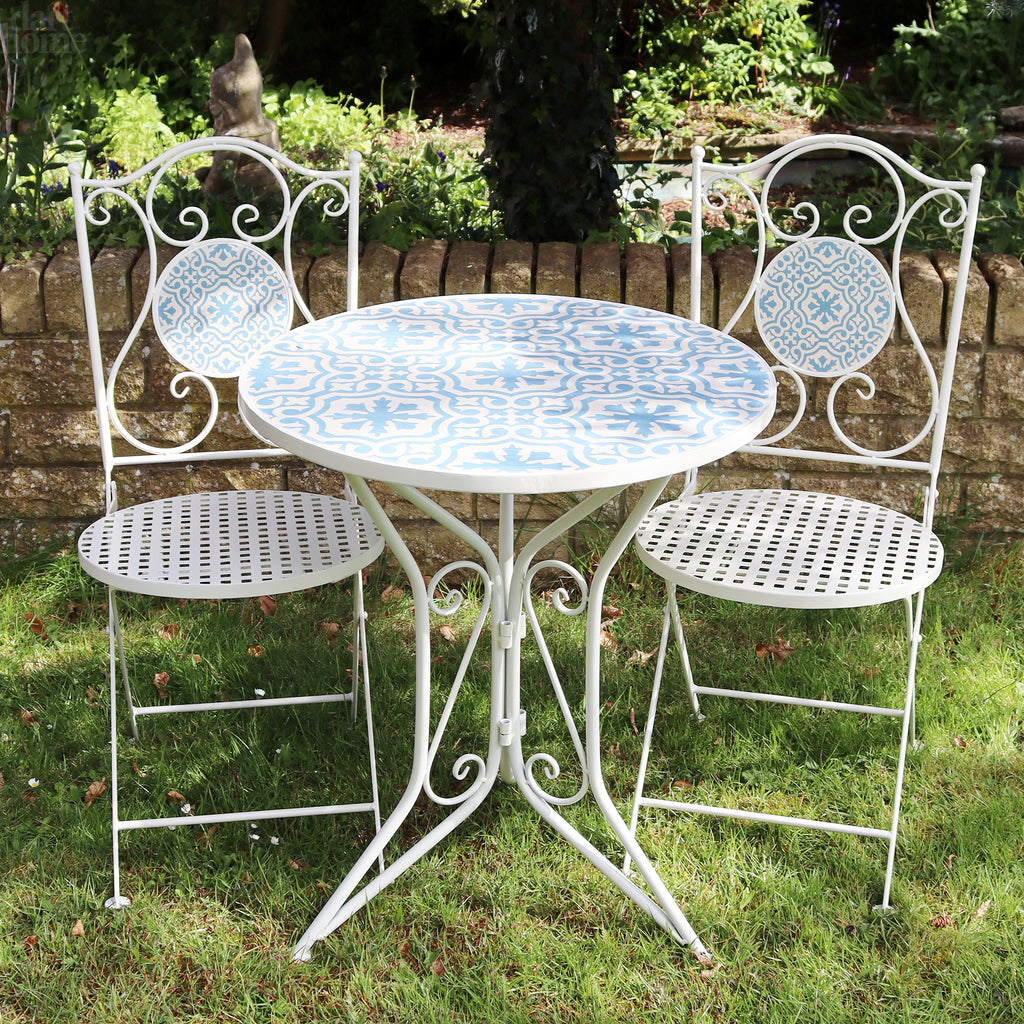 Mediterranean Mosaic Garden Bistro Set