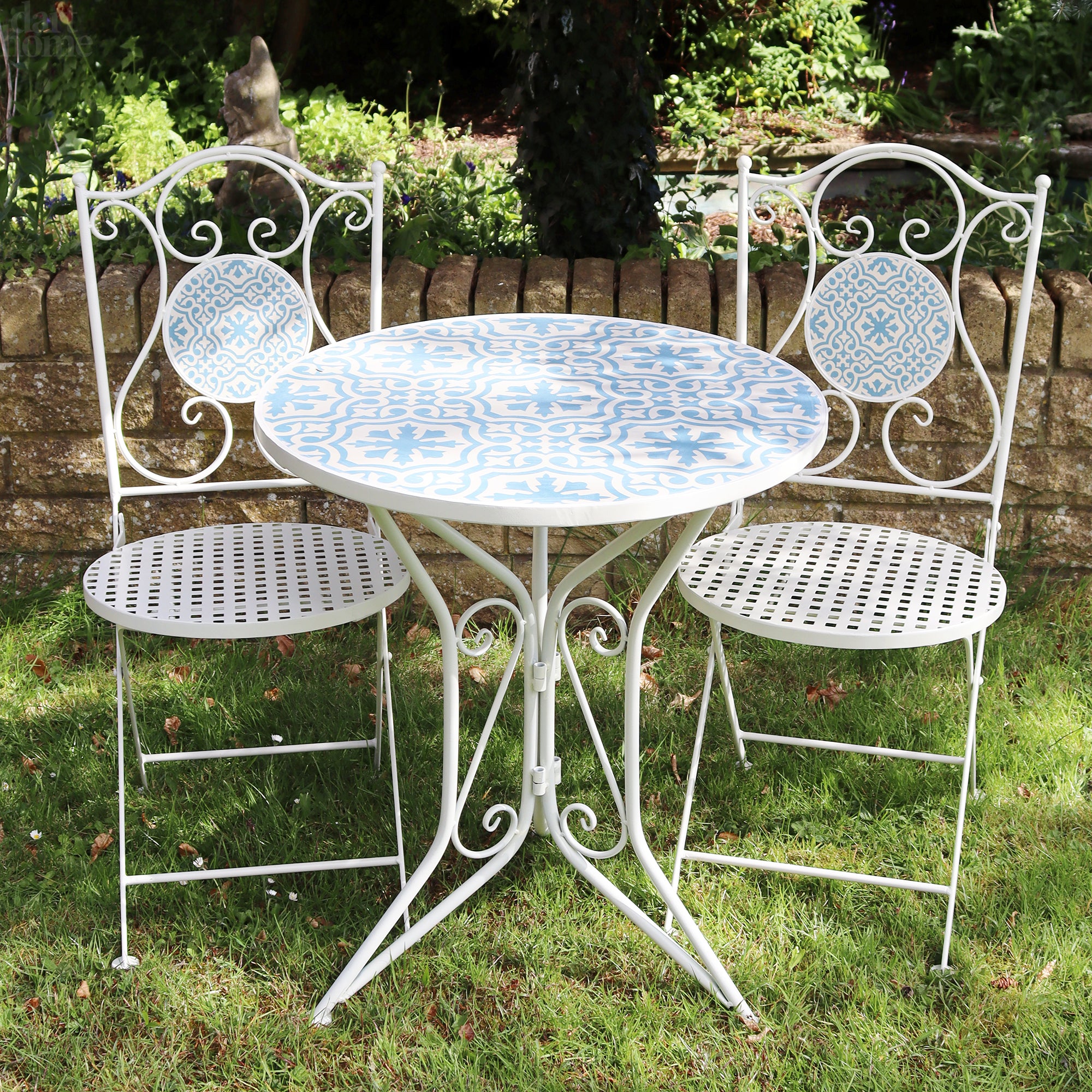 Mediterranean Mosaic Garden Bistro Set