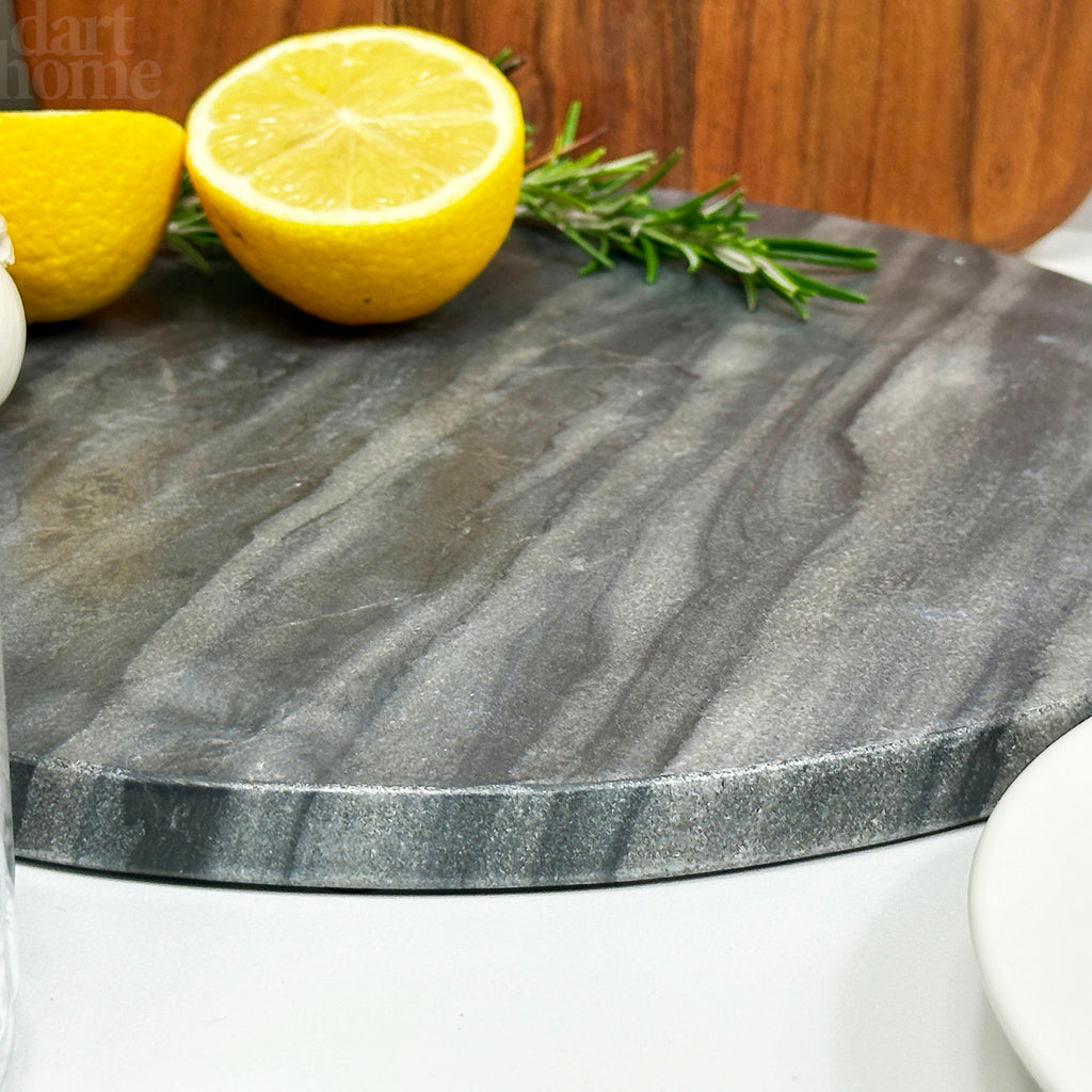 Large Grey Round Marble Board