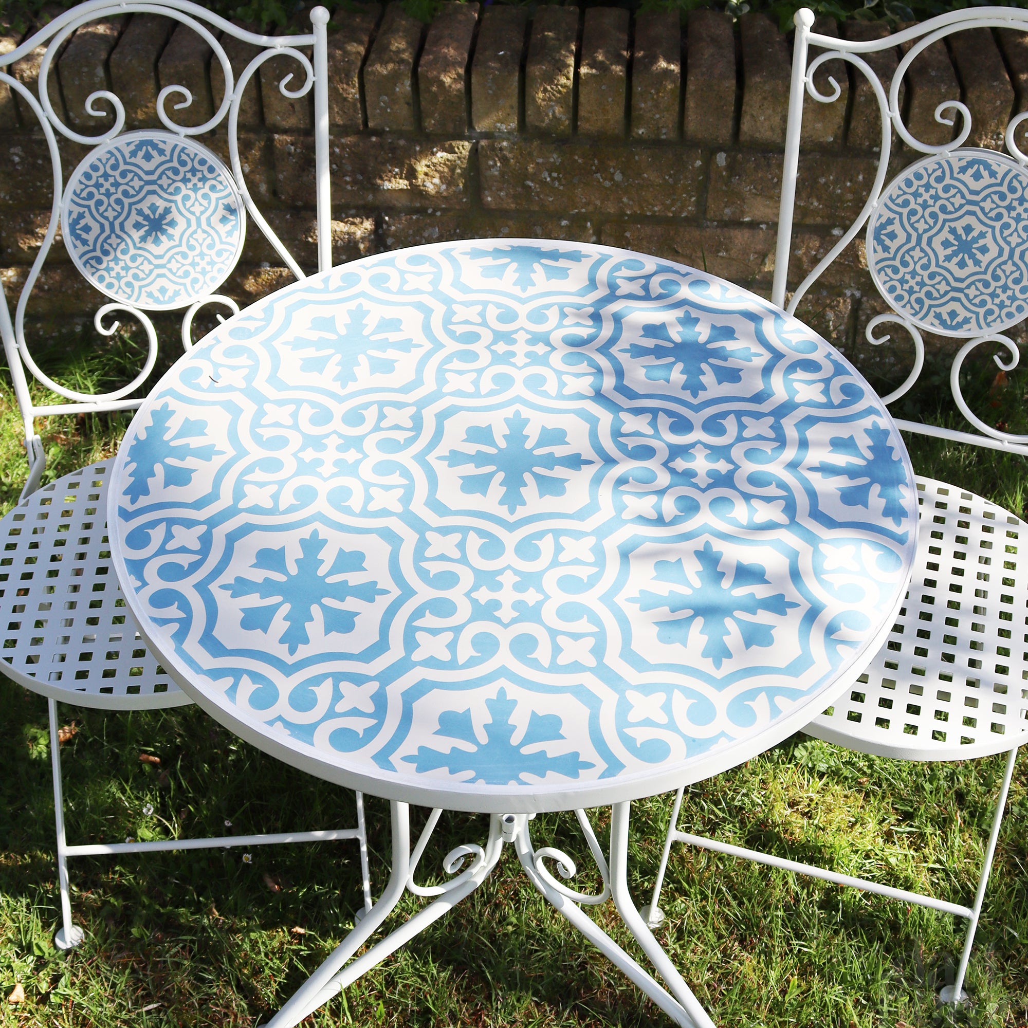 Mediterranean Mosaic Garden Bistro Set