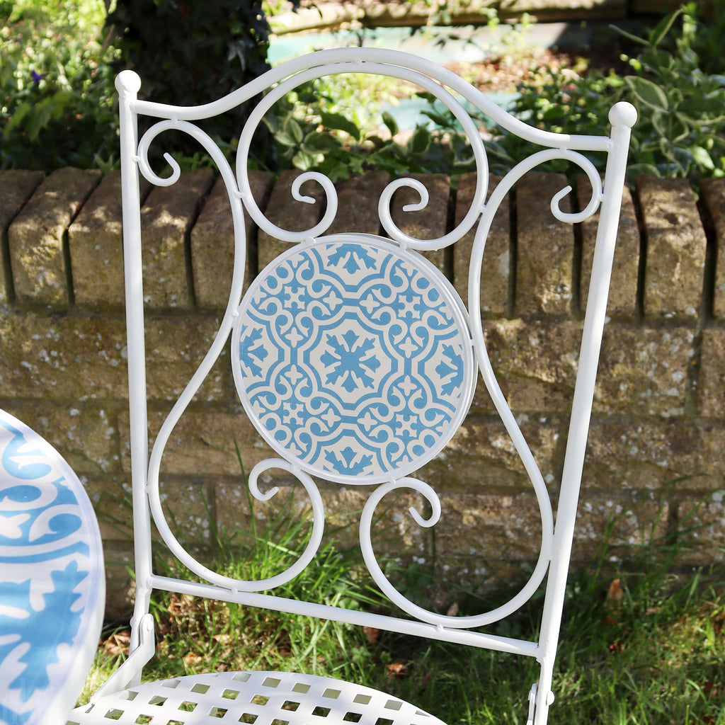 Mediterranean Mosaic Garden Bistro Set