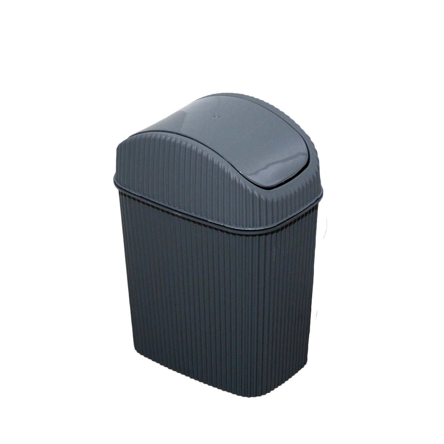 Blue Ribbed 2.5 Litre Bathroom Bin