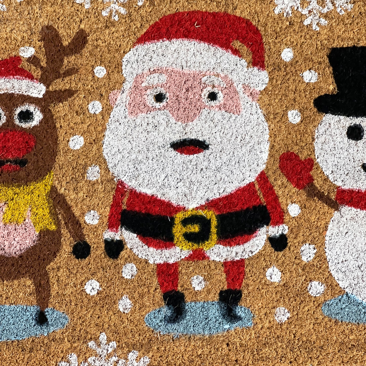 Santa And Friends Coir Doormat