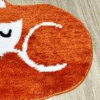 Orange Snuggly Fox Rug