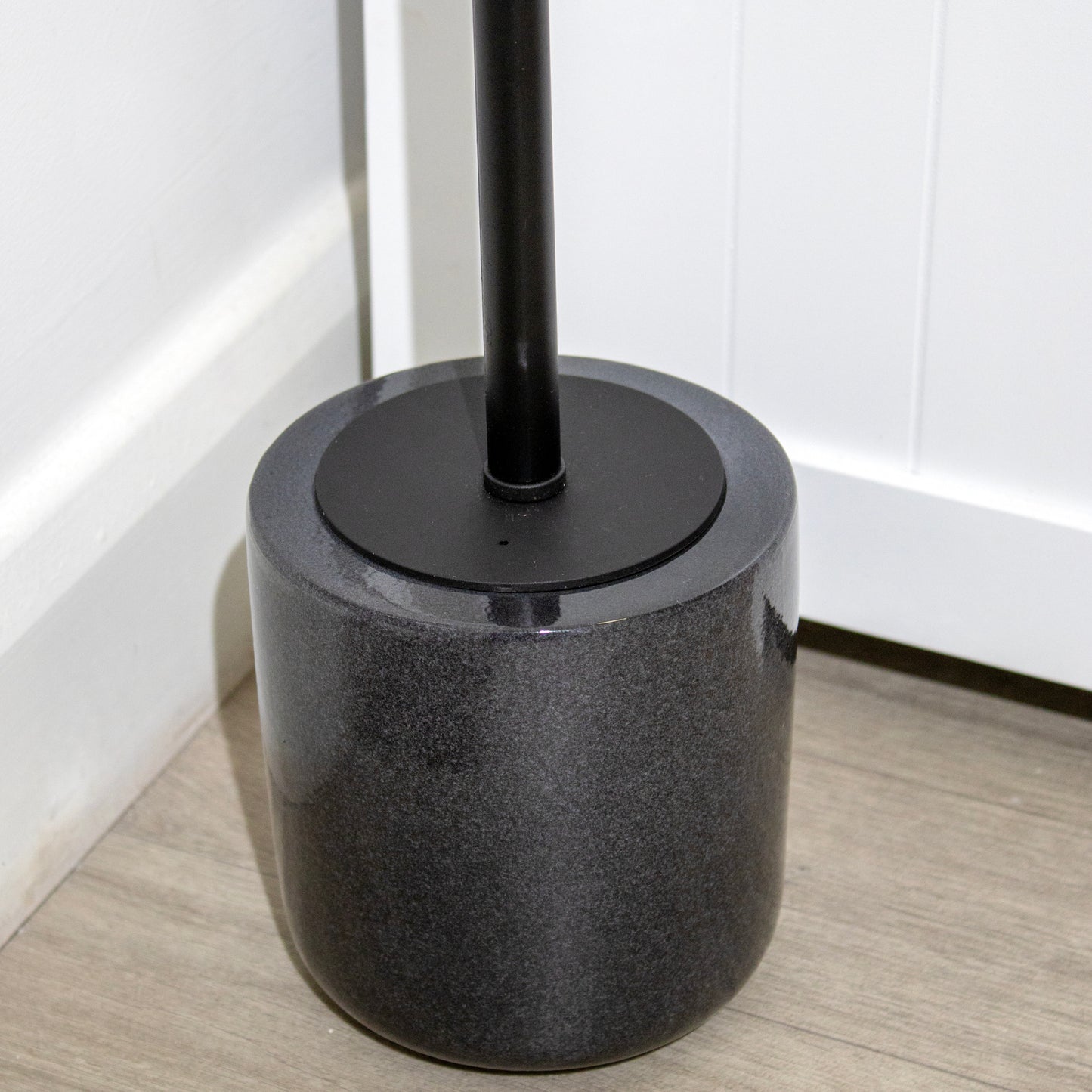 Black Reactive Glaze Stoneware Toilet Brush Holder