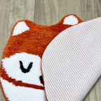Orange Snuggly Fox Rug