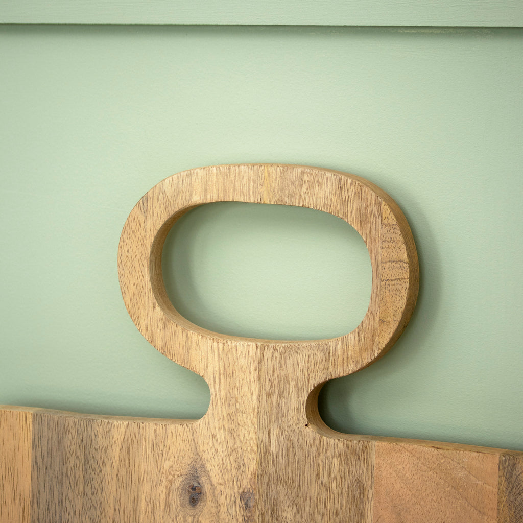 Square Ring Handle Mango Wood Chopping Board