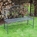 Umber Grey Moroccan Garden Bench