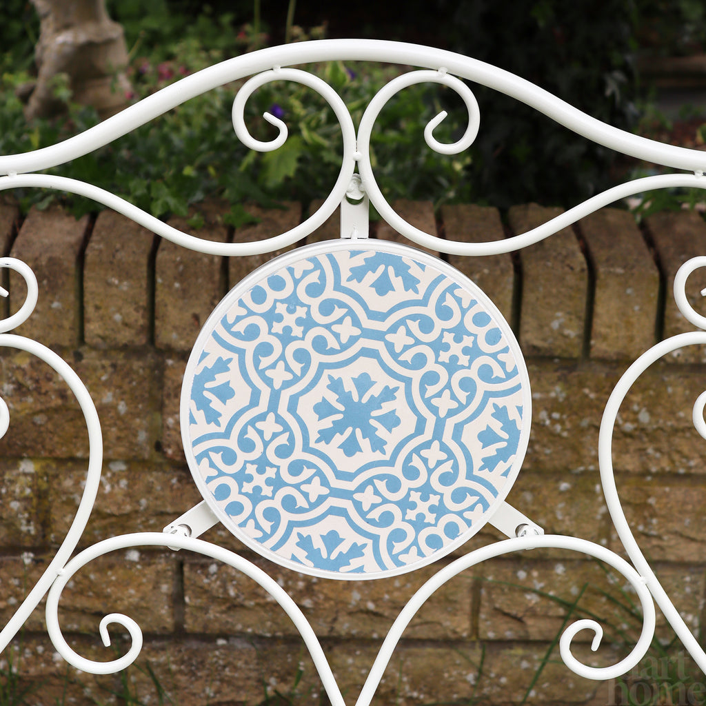 Mediterranean Mosaic Garden Bench