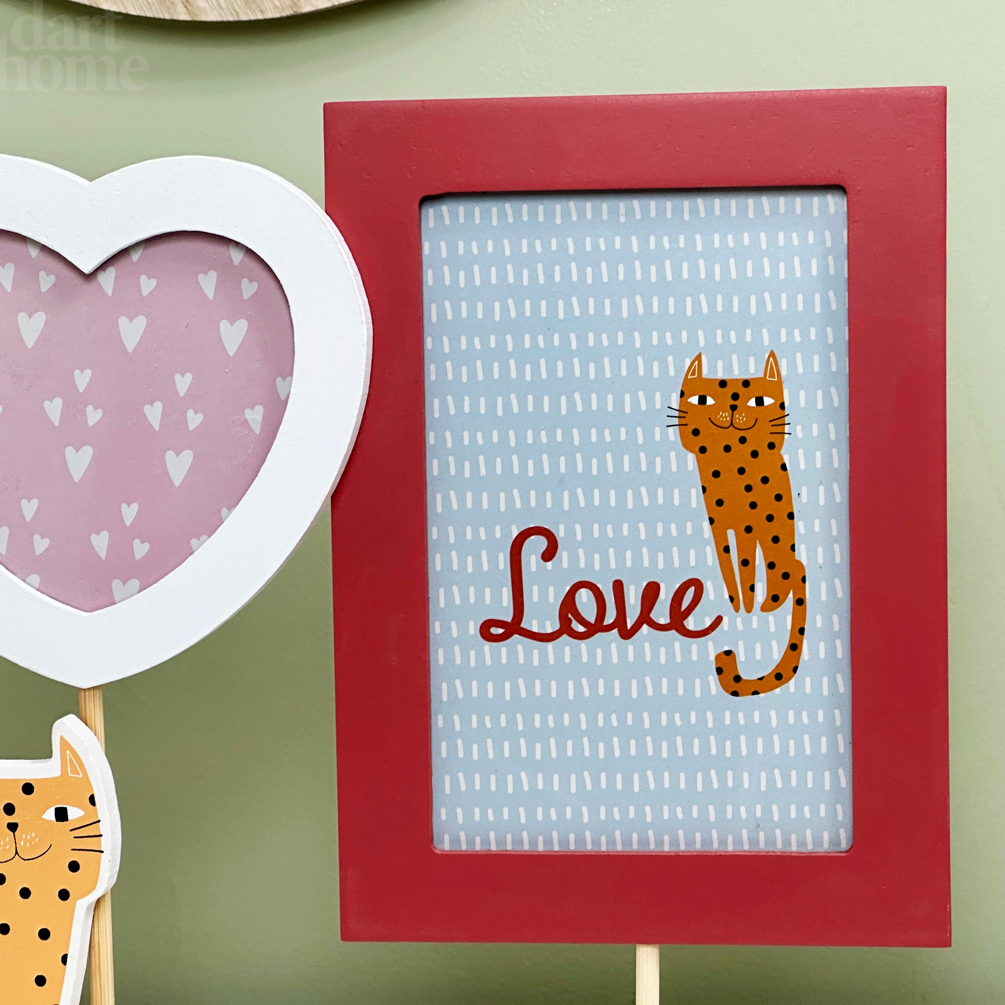 Pink Cheetah Triple Photo Frame On Stand