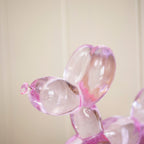 Pink Glass Balloon Dog Ornament