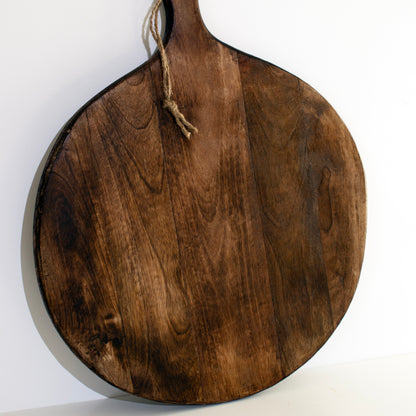 Irregular Round Dark Brown Chopping Boards