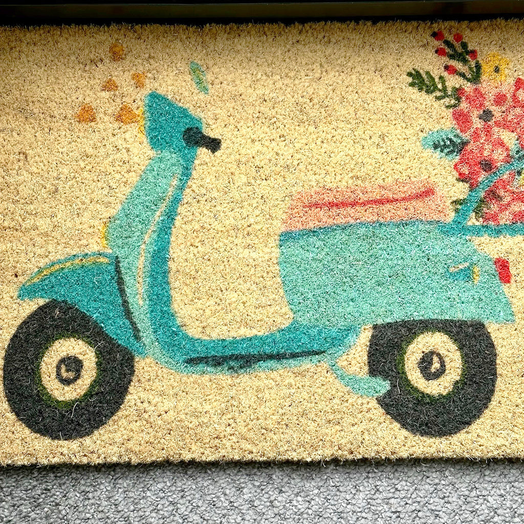 Summer Scooter Bleached Coir Door Mat