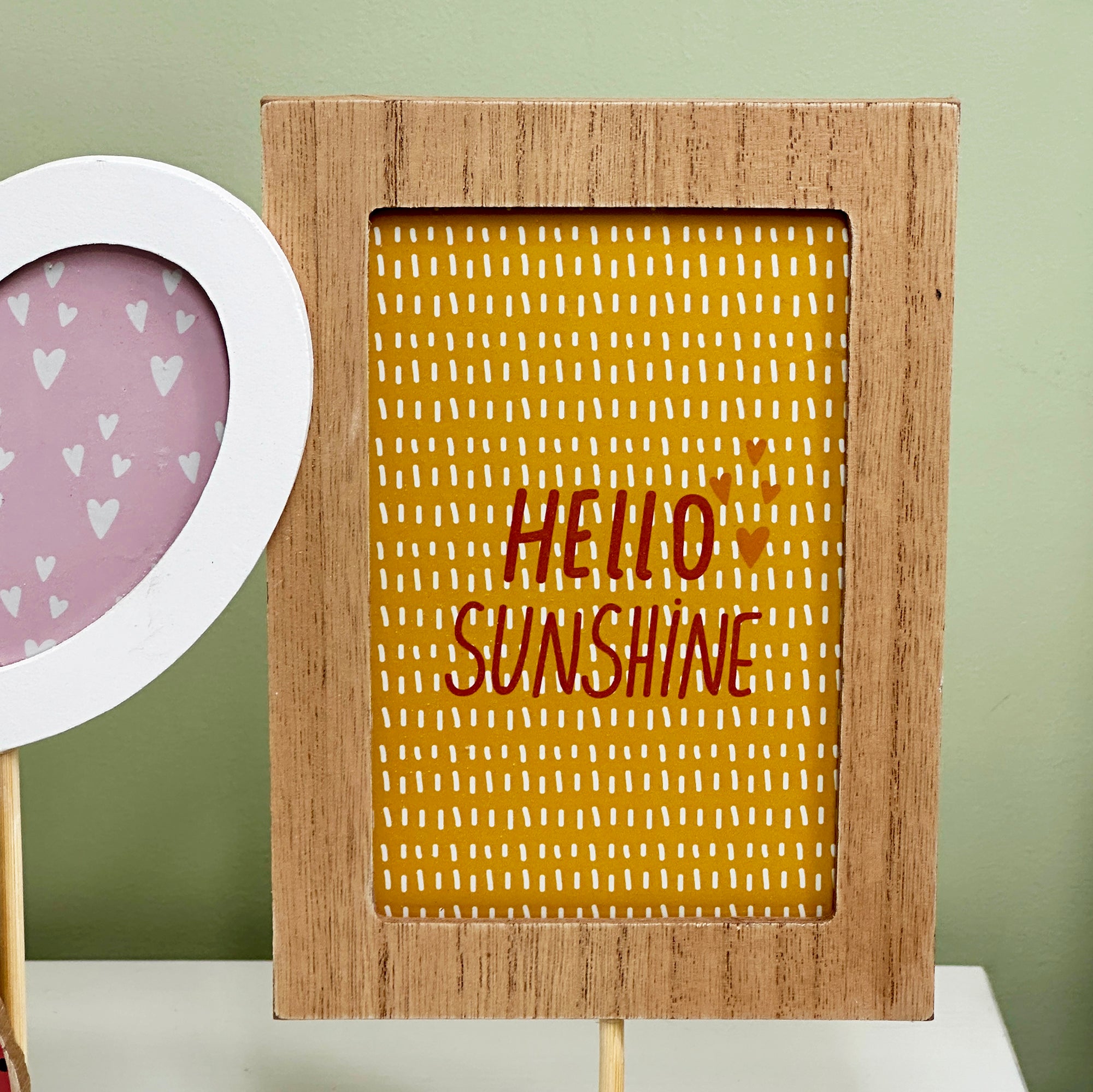 Hello Sunshine Triple Photo Frame On Stand