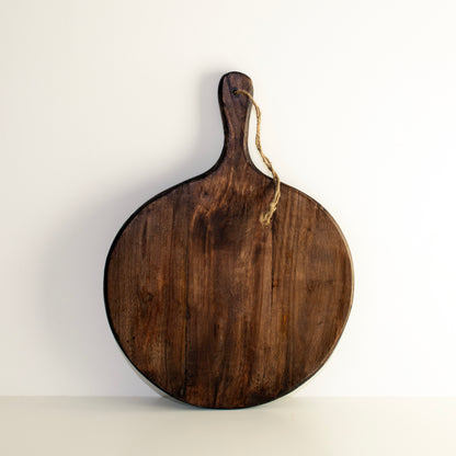 Irregular Round Dark Brown Chopping Boards