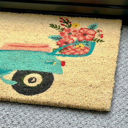 Summer Scooter Fußmatte aus gebleichter Kokosfaser