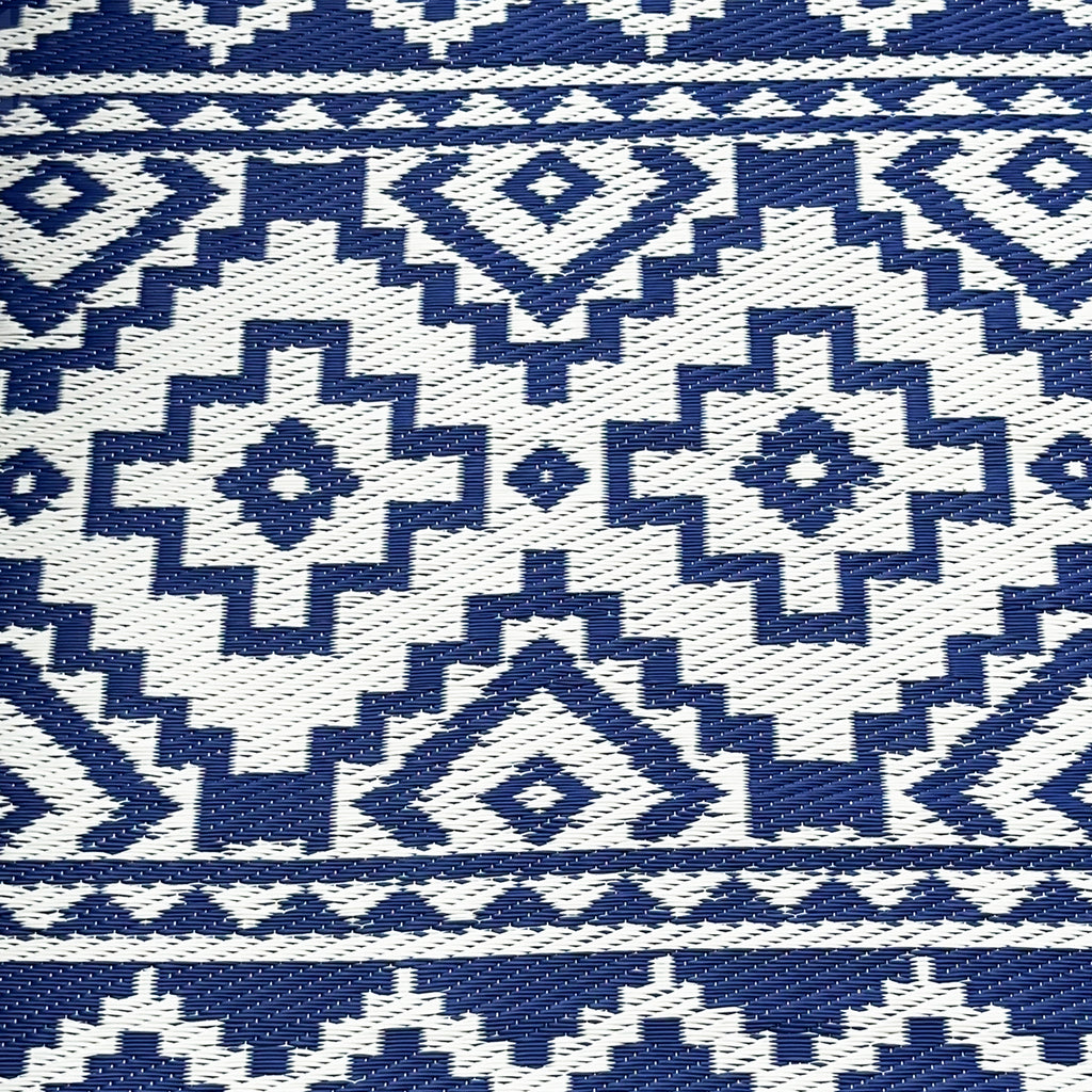 Plastic Aztec Rug Darthome Blue Aztec Outdoor Rug 90x150cm