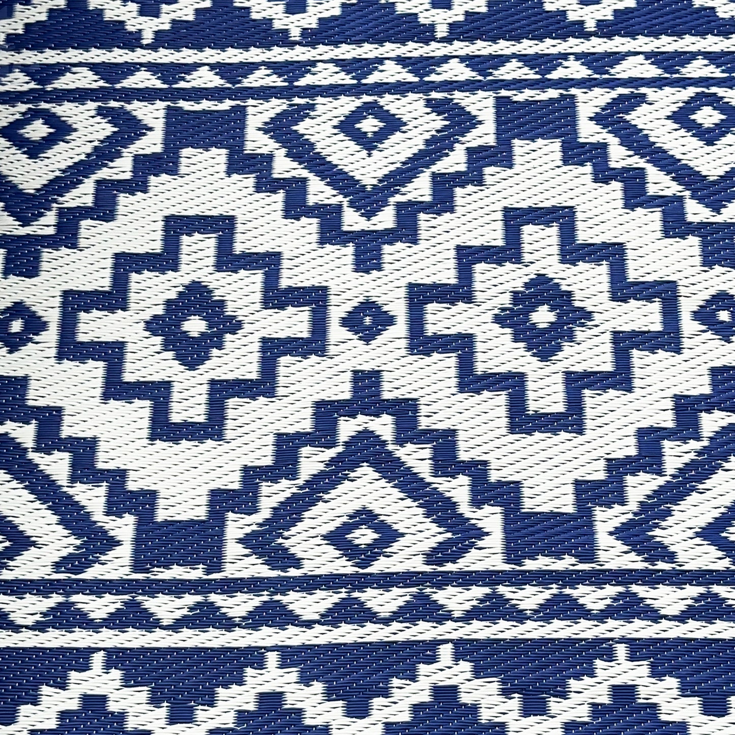 Blue Aztec Outdoor Rug 90x150cm