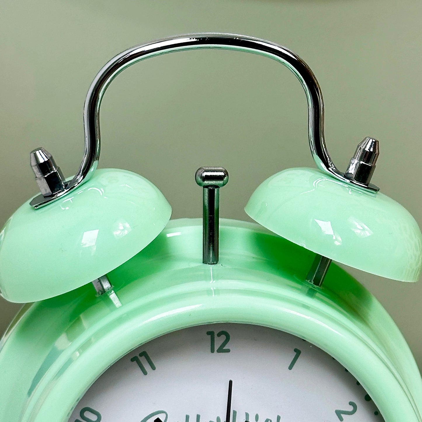 Glossy Green Butterflies Alarm Clock