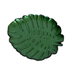 Emerald Green Glass Leaf Decorative Plate