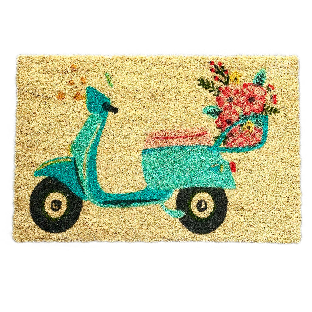 Summer Scooter Bleached Coir Door Mat