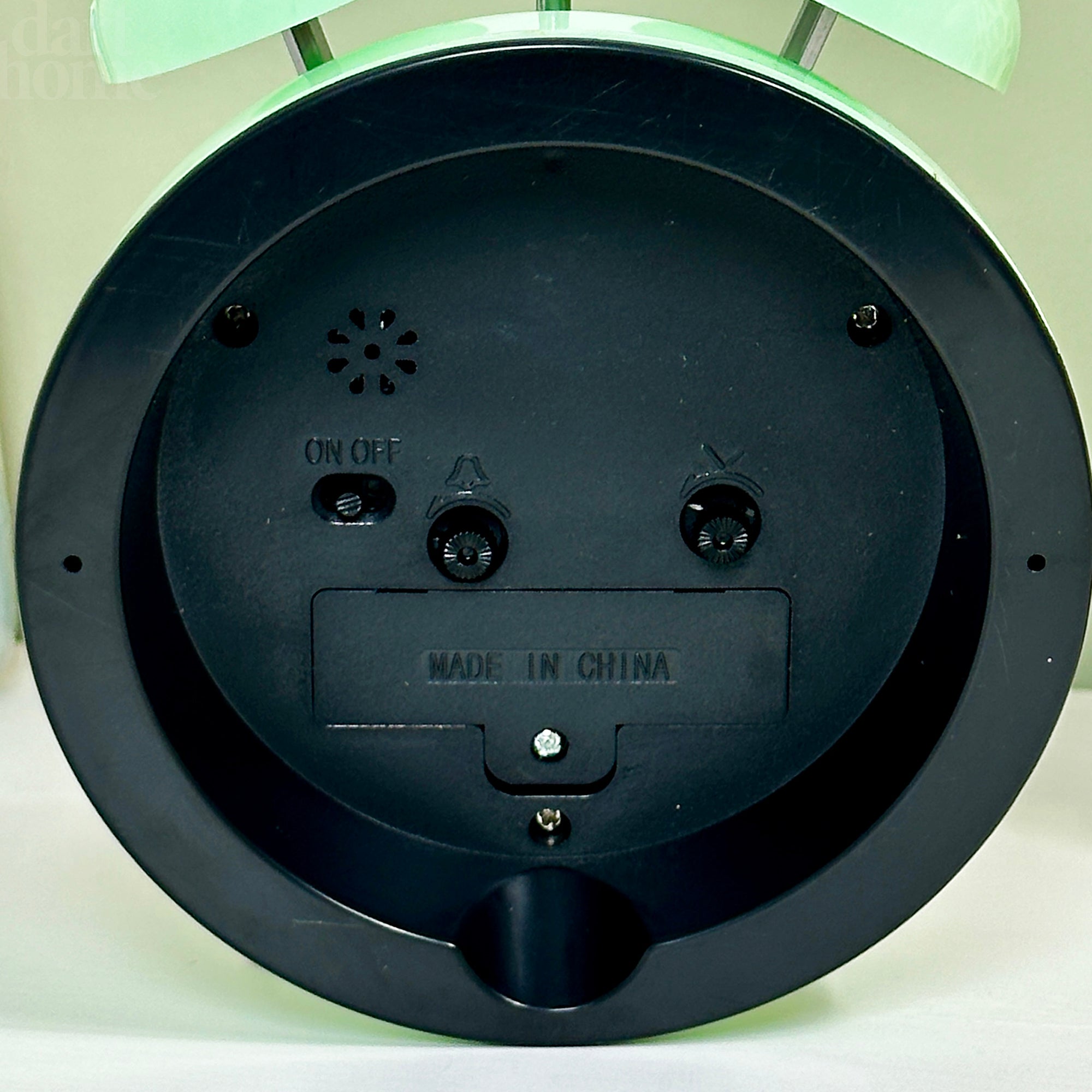 Glossy Green Butterflies Alarm Clock