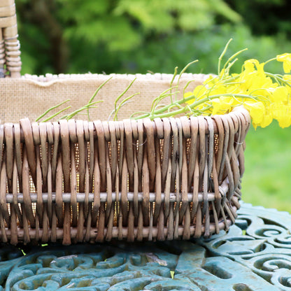 Antique Wash Lined Garden Trug Basket