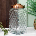 4 Litre Copper Lid Glass Storage Jar