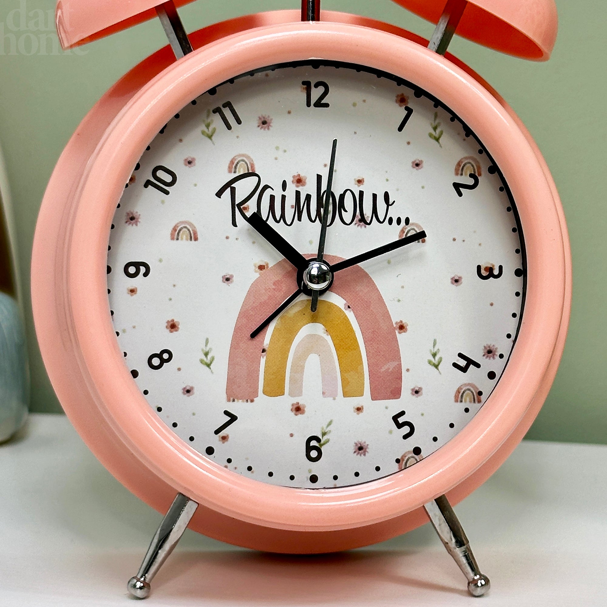 Glossy Pink Rainbow Alarm Clock