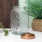4 Litre Copper Lid Glass Storage Jar