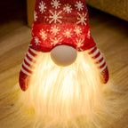 Red Light Up Christmas Bearded Gonk Ornament