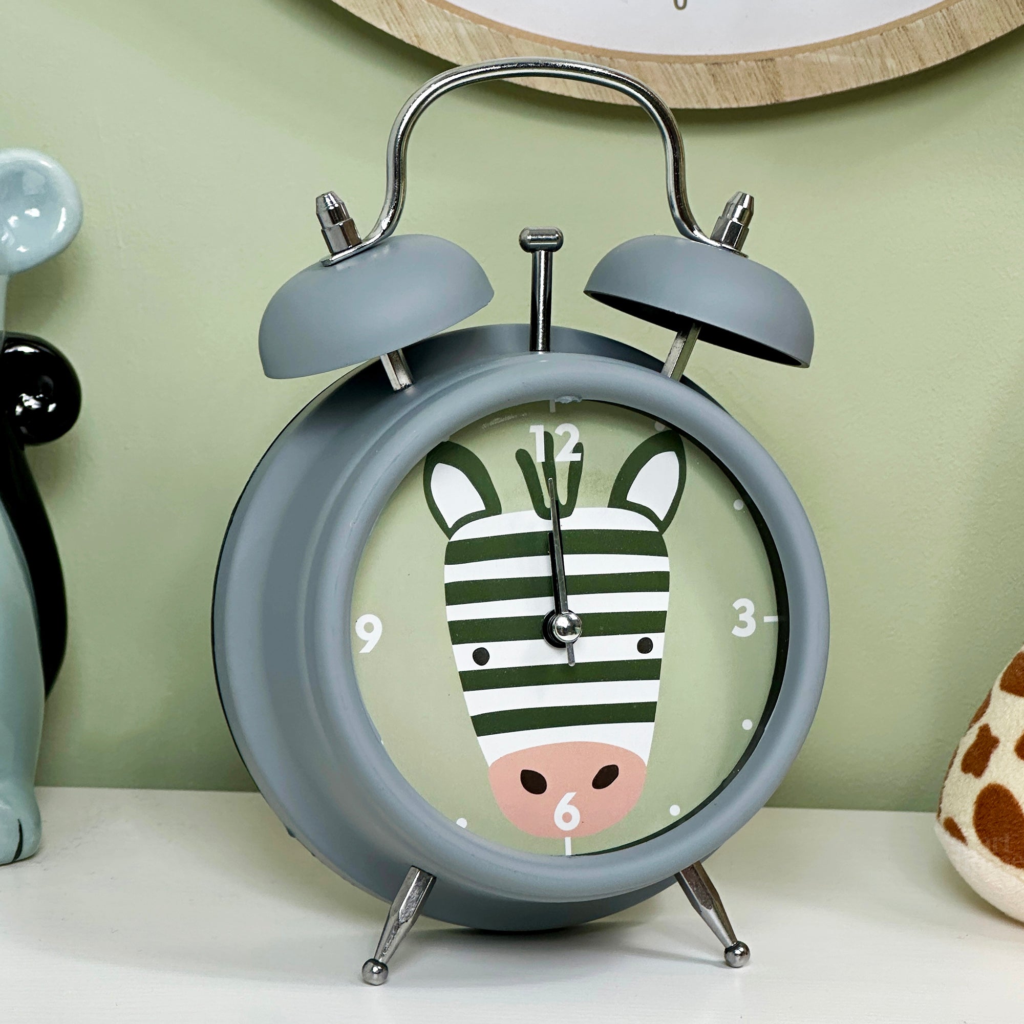 Zebra Clock Darthome Matt Grey Zebra Alarm Clock 12x17x6cm