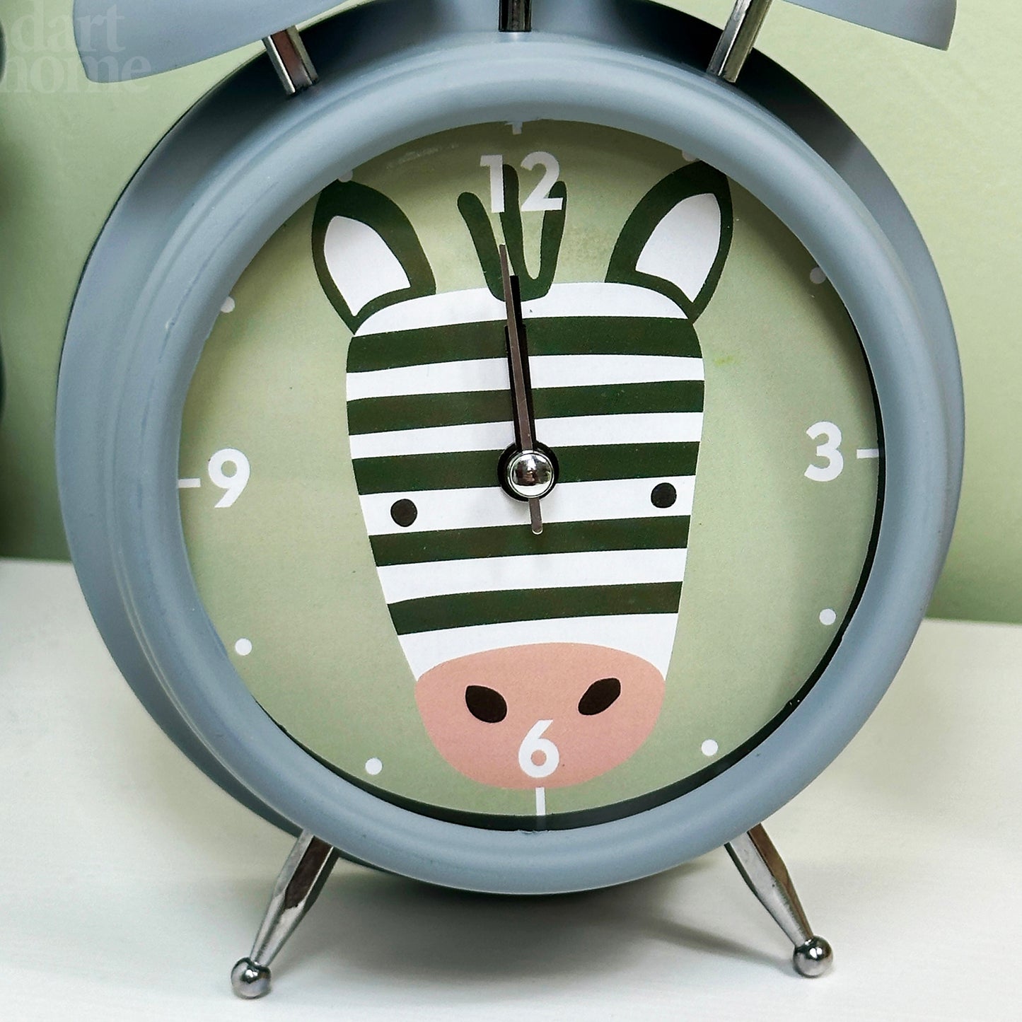 Matt Grey Zebra Alarm Clock