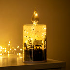 Christmas Houses Spinning LED Candle Lantern