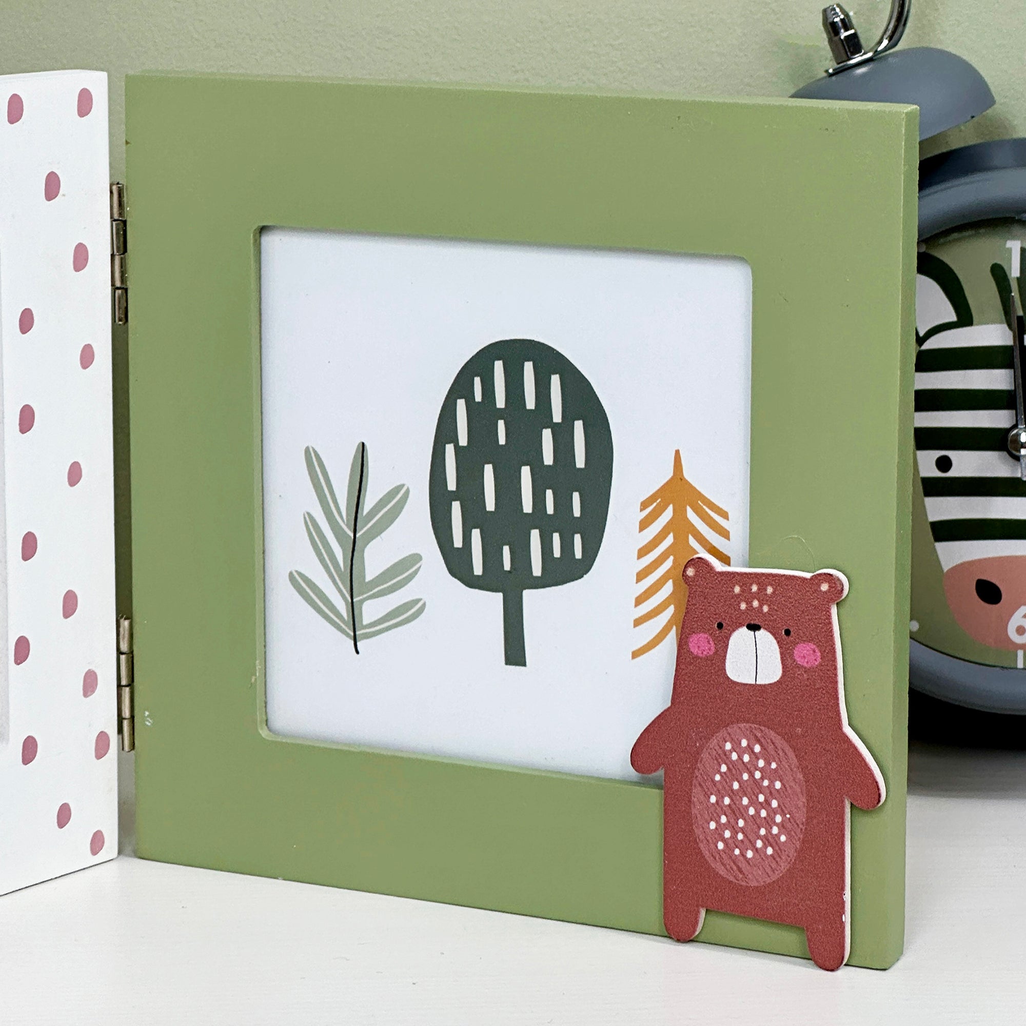 Forest Bear And Owl Triple Photo Frame