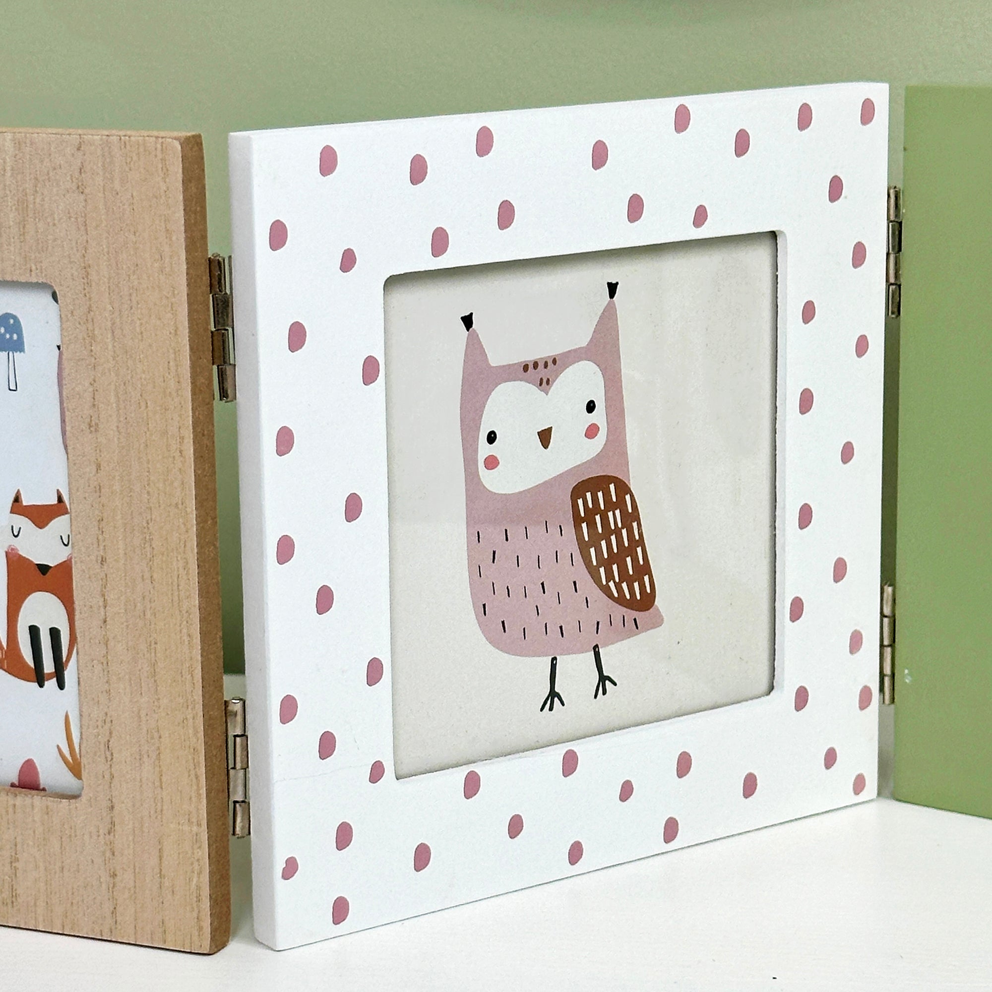 Forest Bear And Owl Triple Photo Frame