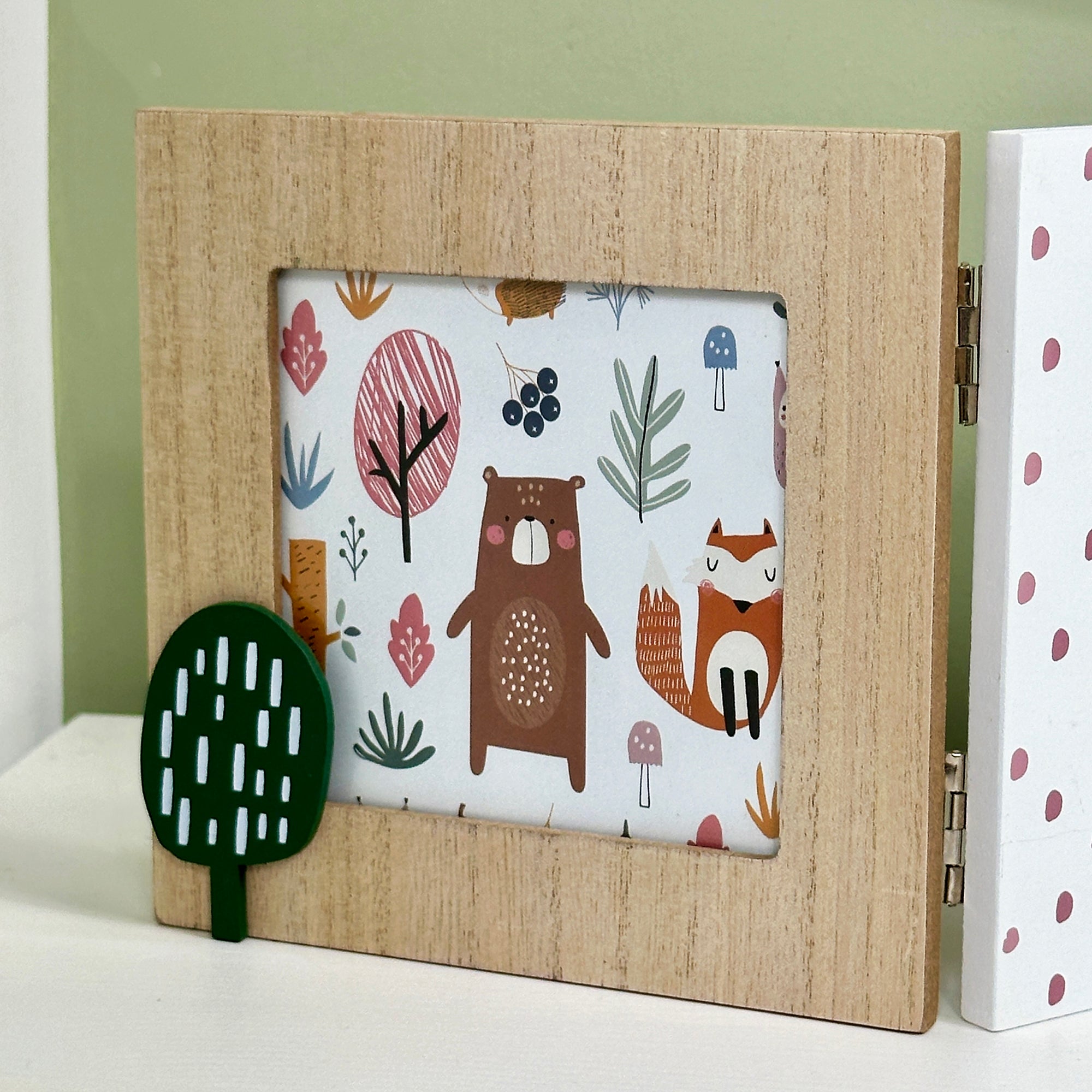 Forest Bear And Owl Triple Photo Frame