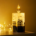 Christmas Houses Spinning LED Candle Lantern