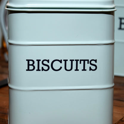 Retro Blue Biscuit Tin