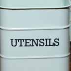 Retro Blue Utensils Pot