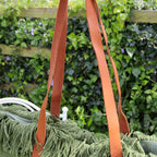 Green Tasselled Summer Beach Bag