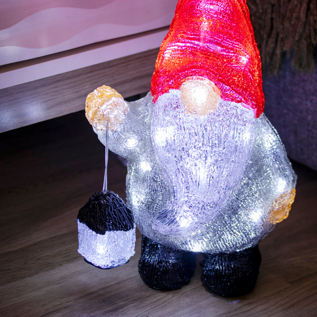Light Up Christmas Gonk With Lantern Ornament
