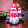 Light Up Christmas Gnome With Present Ornament