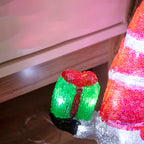 Light Up Christmas Gnome With Present Ornament