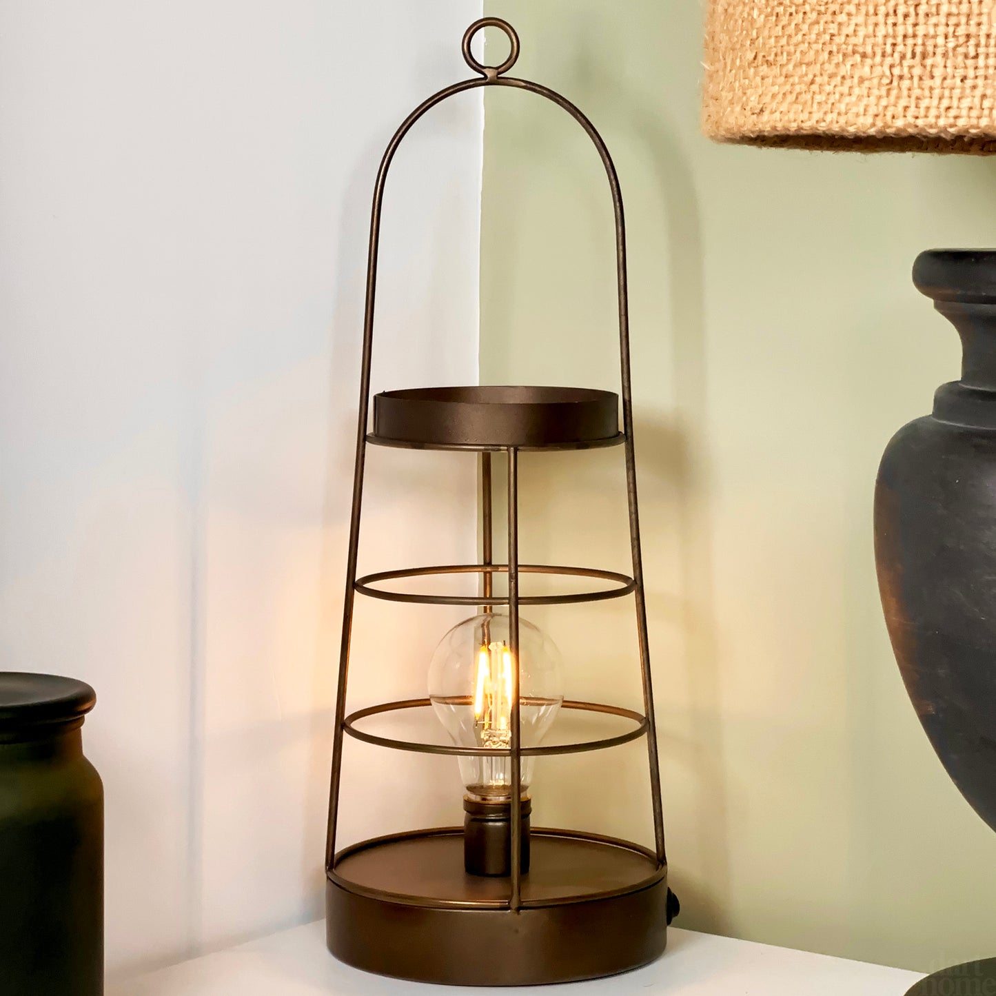 Industrial Caged Table Lamp